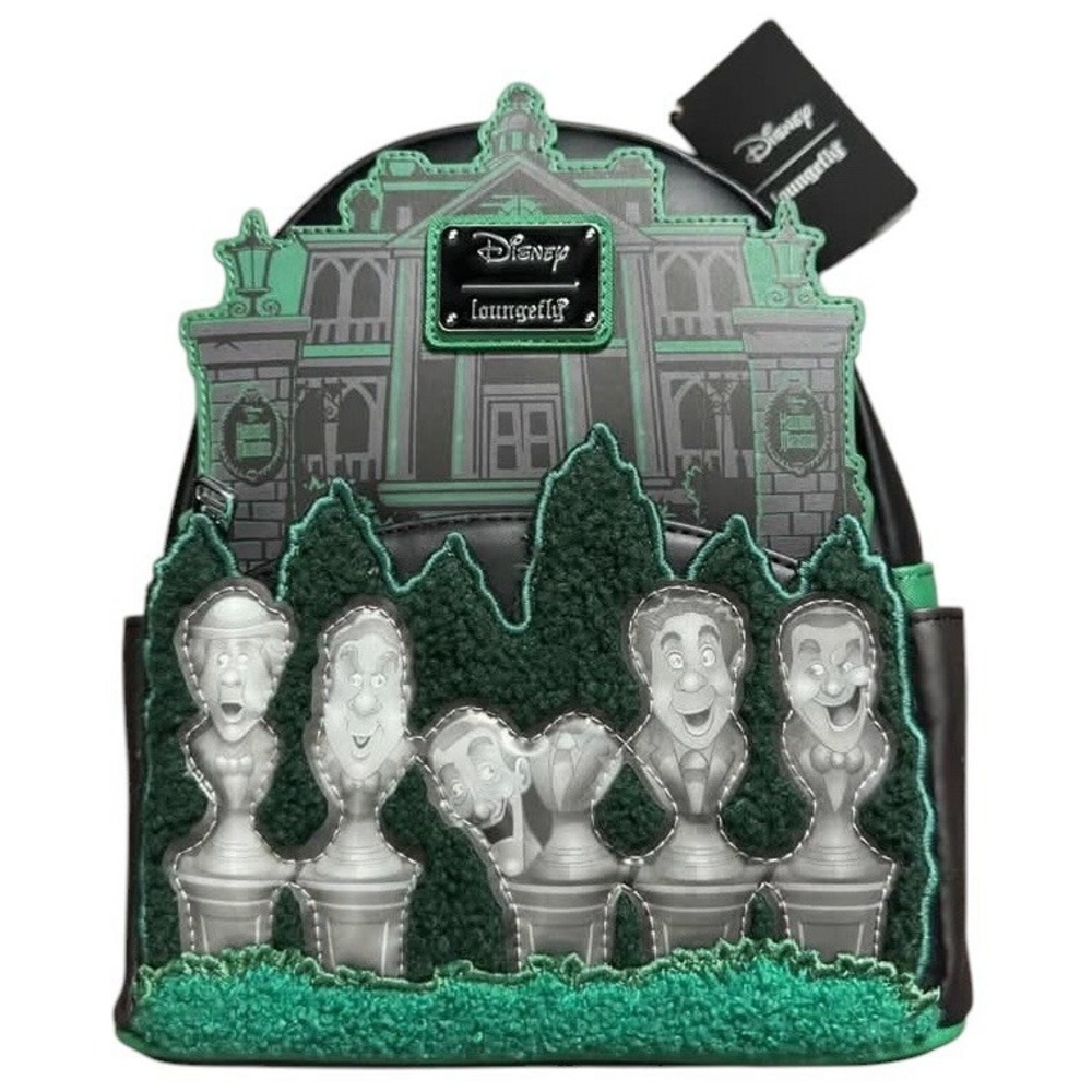 Loungefly The Haunted Mansion Singing Busts GITD Lenticular Glow Mini Backpack